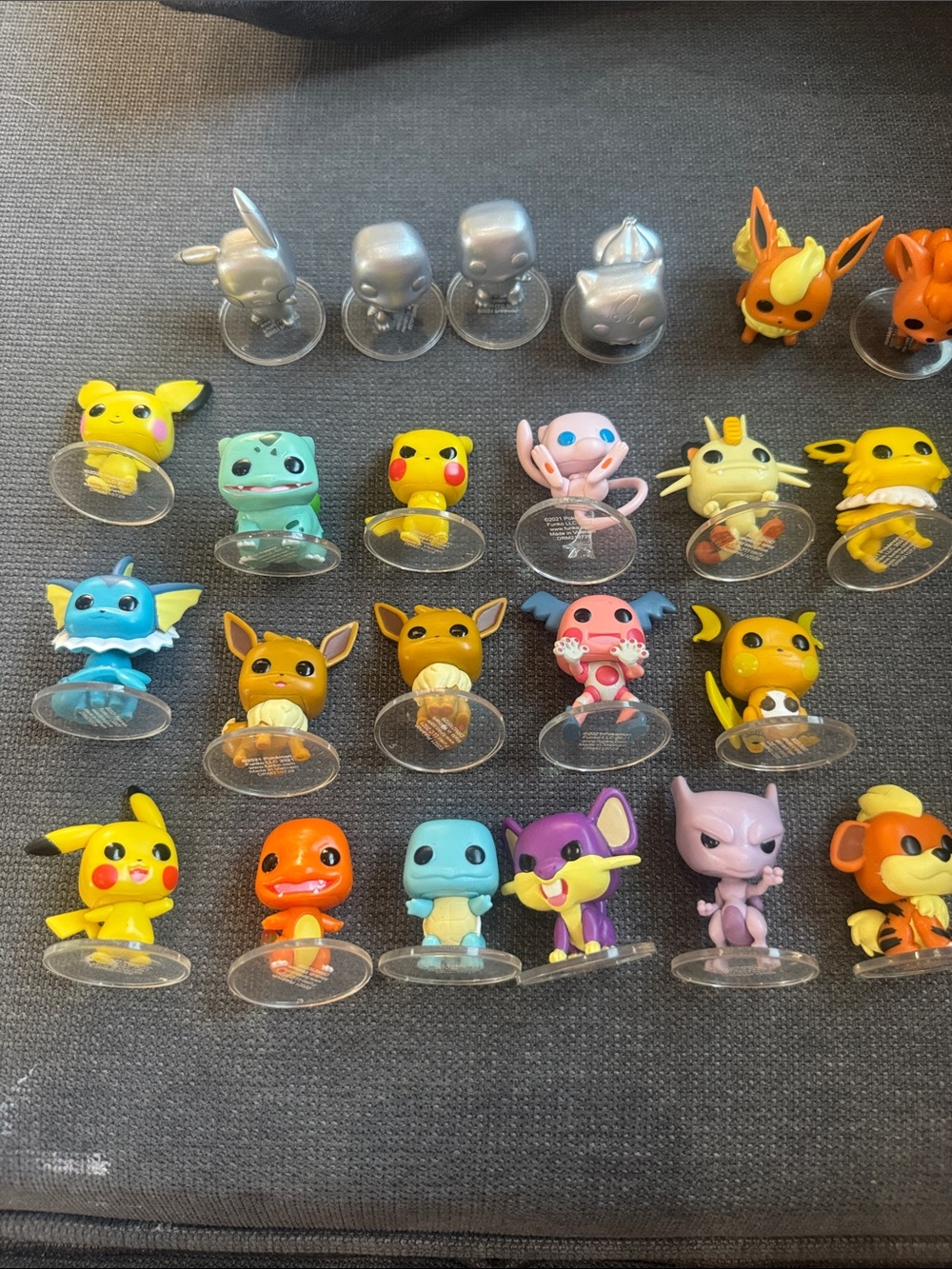 23 lot of 
Mini Figure Collectible Set - Assorted Yellow, Blue, Orange, Pink